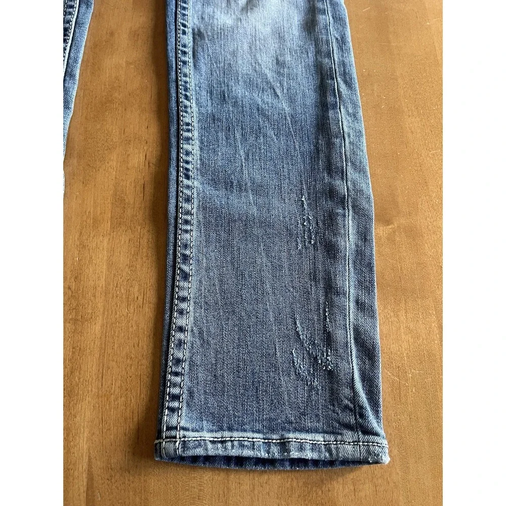BKE Buckle Mason Tapered Mens 28x33 Distressed Blue Denim Jeans